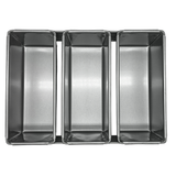 Bread Pans 680gm-Set of Three Unfluted Silicone Coating