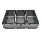 Bread Pans 680gm-Set of Three Unfluted Silicone Coating
