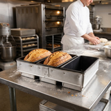 Unfluted 3-set Bread Pans Teflon-coated 680gm