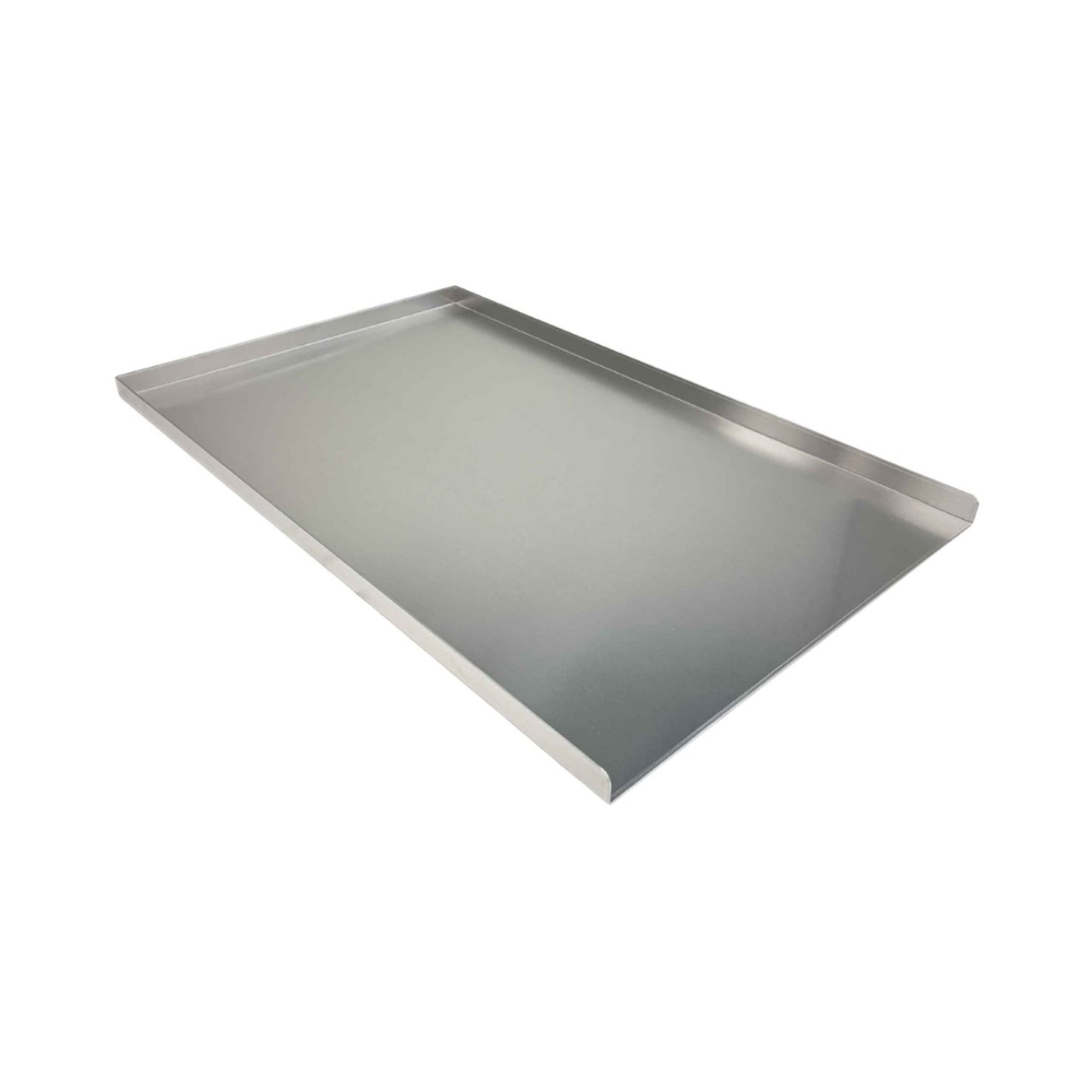 18" Baking Tray 3-Sided Short Edge Non-Perforated