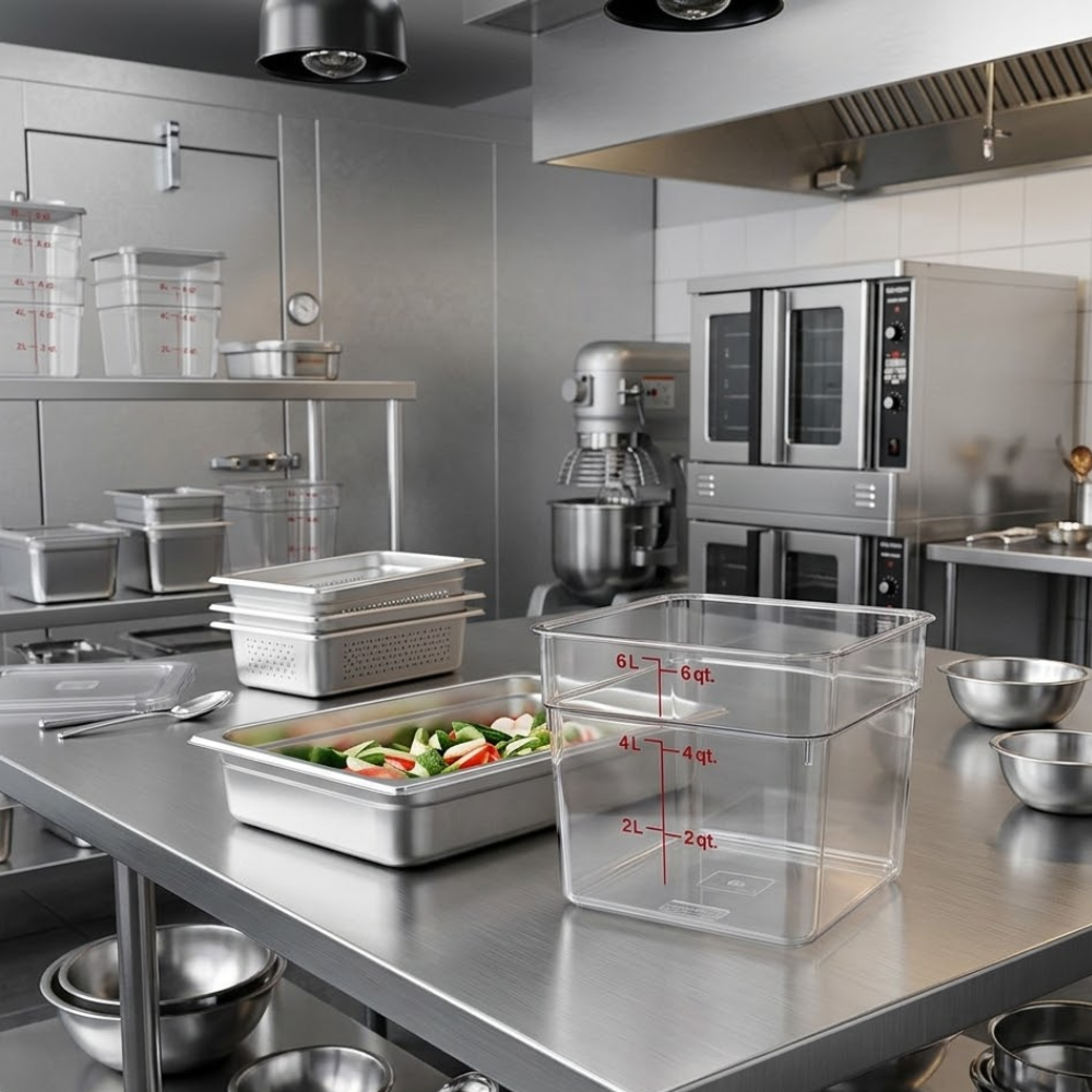 Cambro CamSquare Storage Container Polycarbonate Clear 215x215x185mm / 5.7Lt, 1 Unit