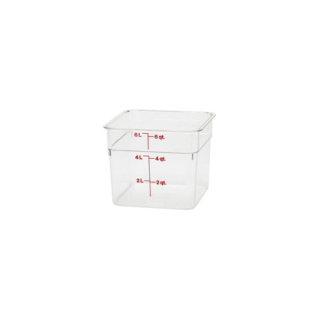 790021 Cambro CamSquare Storage Container Polycarbonate Clear 215x215x185mm / 5.7Lt Star Group