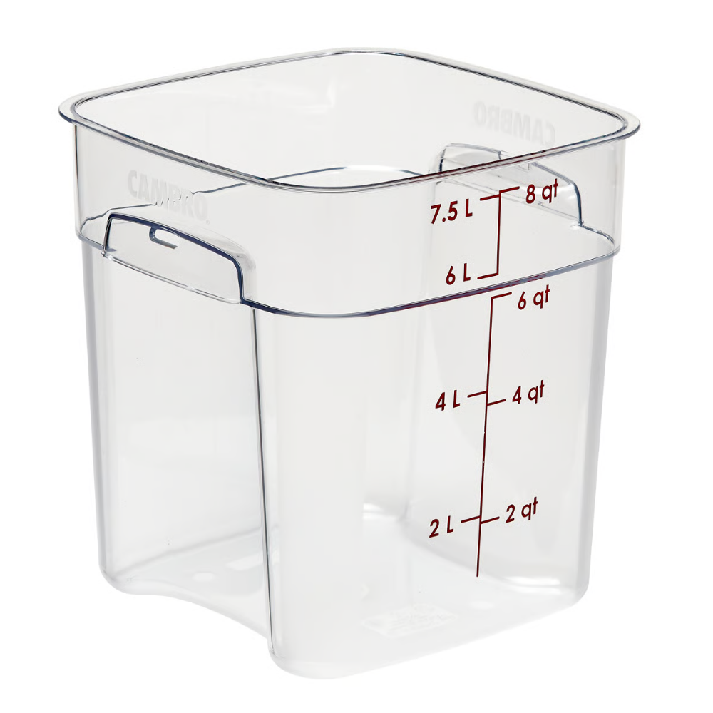 Cambro CamSquare Storage Container Polycarbonate Clear 215x215x230mm / 7.6Lt, 1 Unit