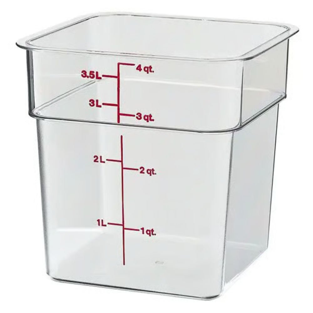 Cambro CamSquare Storage Container Polycarbonate Clear 185x185x187mm / 3.8Lt, 1 Unit
