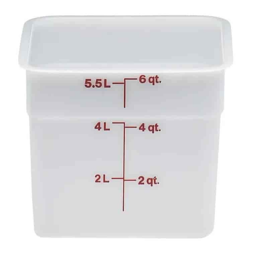 Cambro CamSquare Storage Container Polypropylene Translucent 215x215x185mm / 5.7Lt, 1 Unit