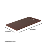 Chef Inox Polyethylene Cutting Board Brown 450x300x12mm HACCP