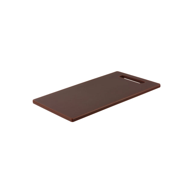 790042 Chef Inox Cutting Board Polyethylene Brown with Handle 450x300x12mm Star Group