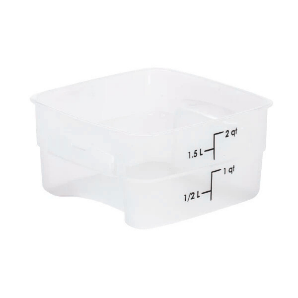 Cambro CamSquare Storage Container Polypropylene Translucent 185x185x100mm / 1.9Lt, 1 Unit