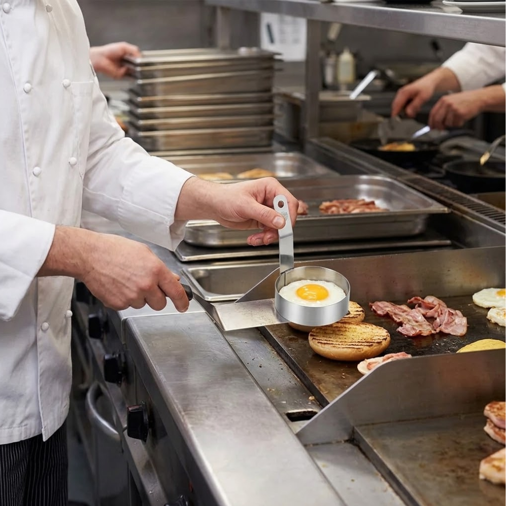 Egg Ring with Handle Stainless Steel 125mm