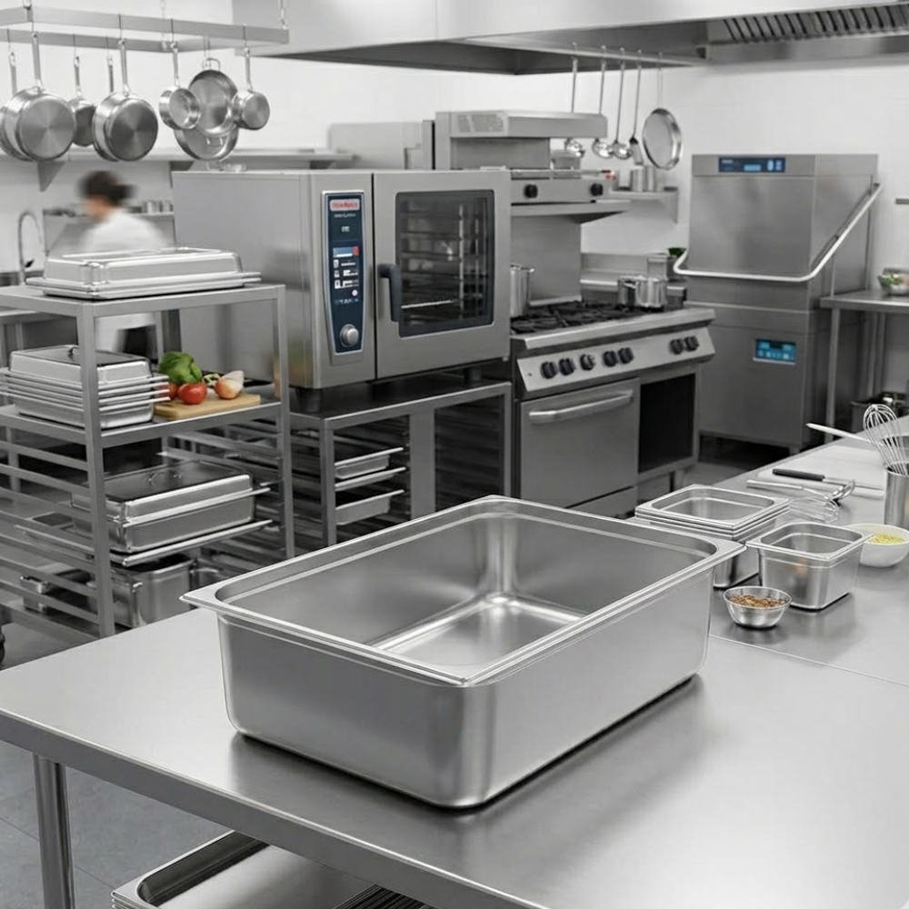 Inox Macel Maxipan Gastronorm 2/1 Size 650x530x200mm / 56.0Lt, 1 Unit