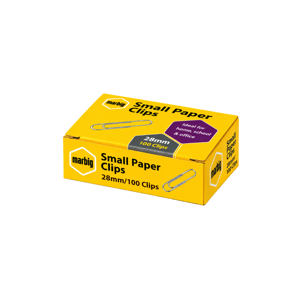 Small Paper Clips, 28mm - 100 / Pack