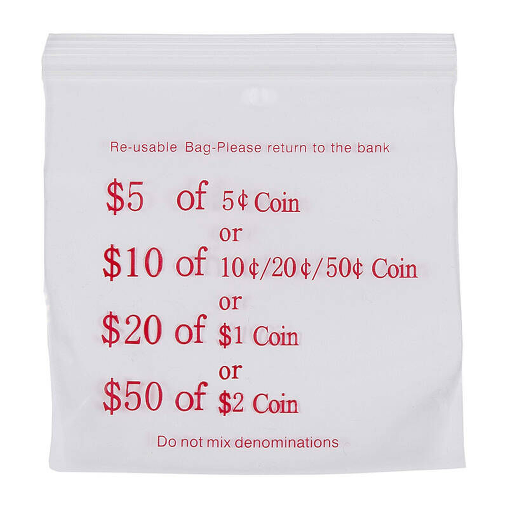 Press Seal Coin & Cash Bag