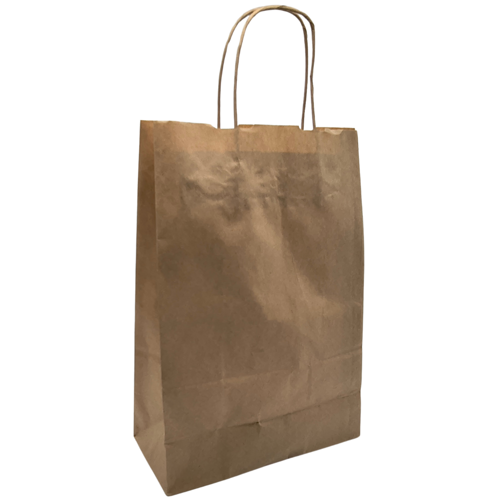 Brown Paper Carrier Bag 355x240x120mm - 200/Ctn