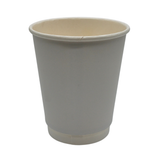 8oz White Double Wall Coffee Cup - 500 units