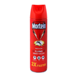 Red Mortein insect killer can on a white background