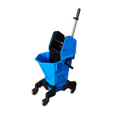 SYR 14L Blue Commercial Mop Bucket w/ Castors