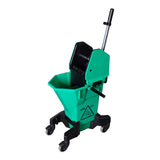 SYR 14L Green Commercial Mop Bucket w/ Castors
